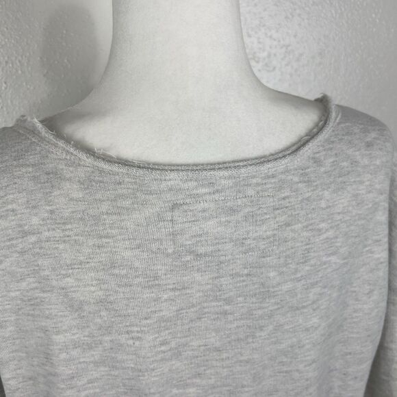 Maeve Anthropologie Sweater Women Medium Grey Pullover Boat Neck Sweatshirt Top - Picture 12 of 14